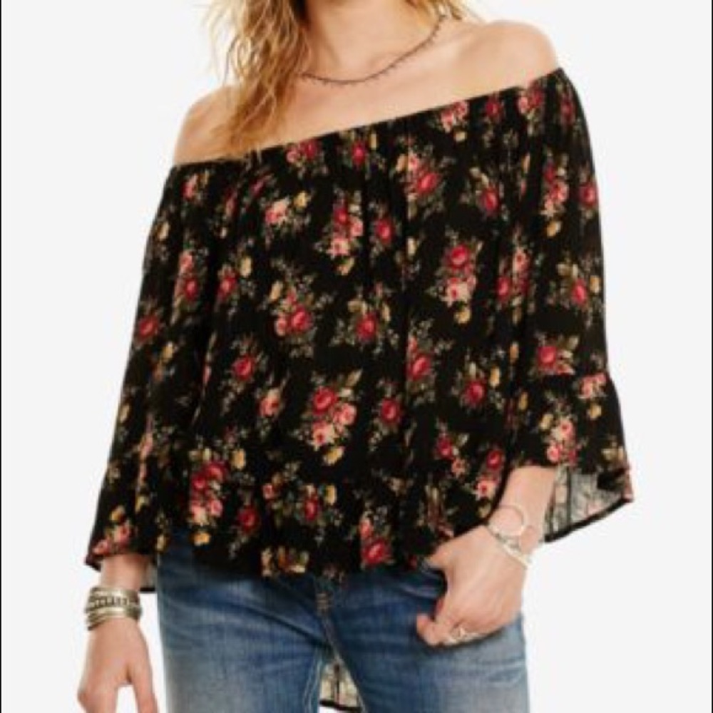Black off the shoulder Ralph Lauren top